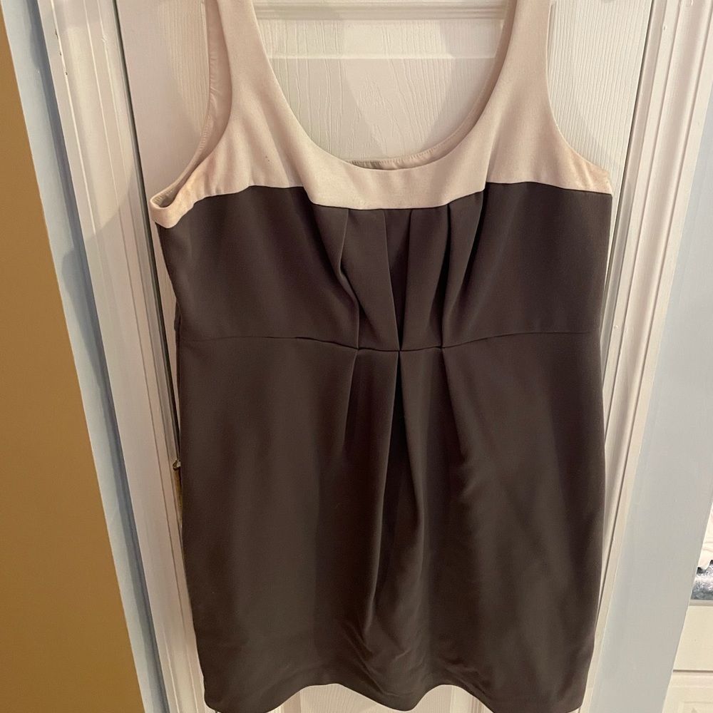 Old Navy Gray Grey & White Dress Size Large